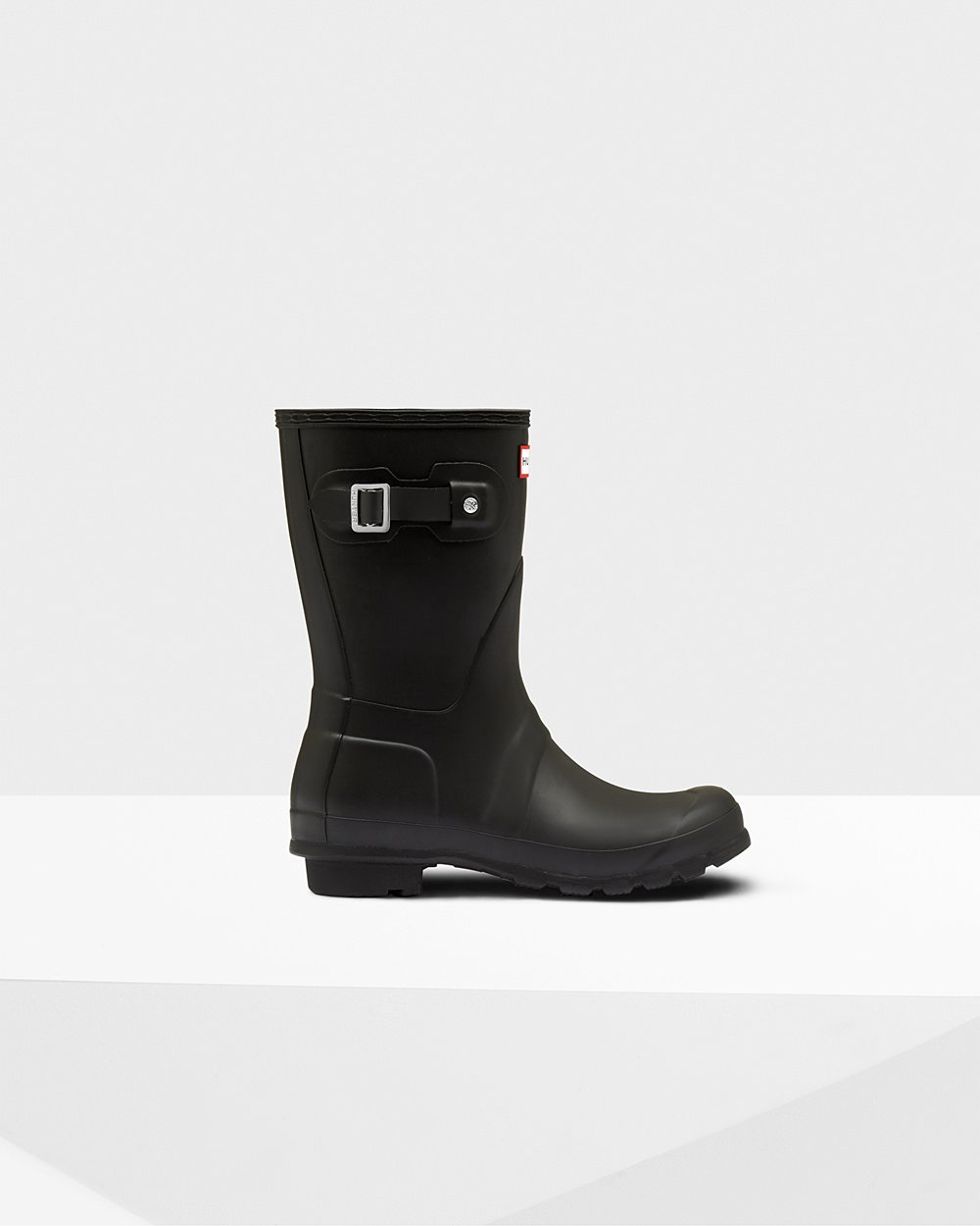 Hunter Original For Women - Short Rain Boots Black | India NOTVZ7084